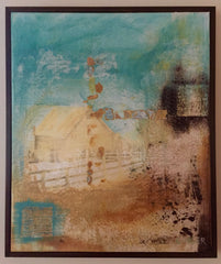 "Yellow Barn"-Framed-SOLD