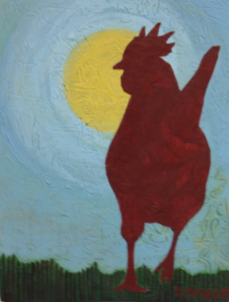 "Mid-day Rooster"     SOLD